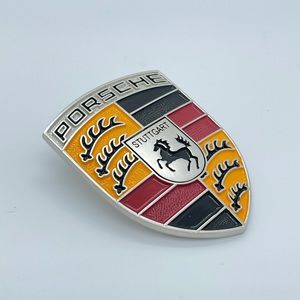 Porsche hood crest German Flag Black & Orange & Red